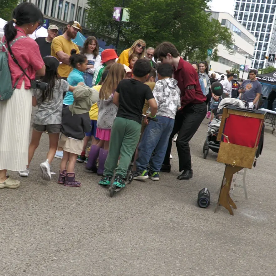 The RCEC entertains all kids at the Lilac Festival with magic!